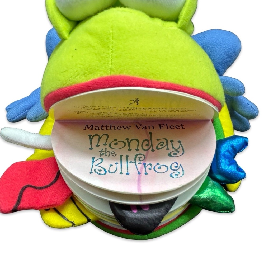 Matthew Van Fleet "Monday the Bullfrog" Interactive Plush Puppet Book 2006 - Picture 11 of 15